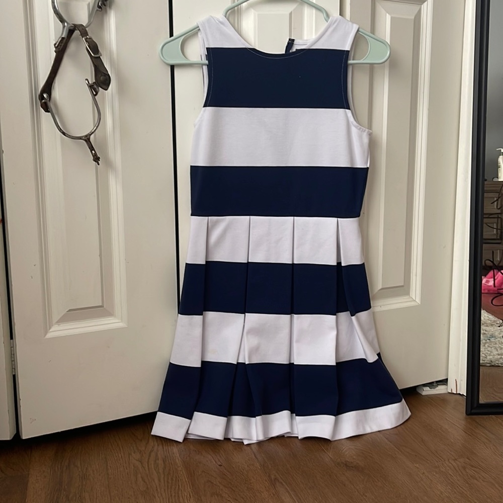 Polo Dress navy and white.